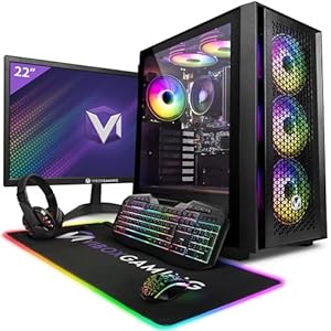 Vibox I-24 Gaming PC Bundle • AMD Ryzen 3 3200G 4.0GHz • Radeon Vega 8 • 16GB RAM • 1TB SSD • Windows 11 • 21.5″ Monitor • WiFi • Prebuilt