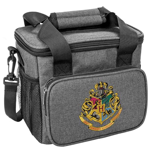 Popfunk Harry Potter Hogwarts School Crest Soft Insulated Cooler Bag, Large Lunch Bag, Lightweight, Thermal and Reusable for Office, Picnic, Beach