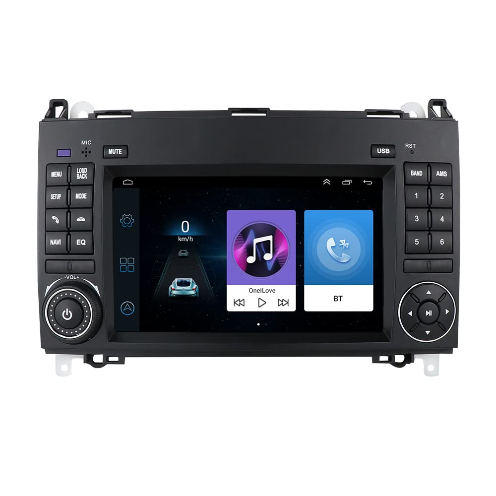 7 Zoll Android Autoradio mit GPS Navigation, WiFi Ersatz für Mercedes Benz A Class W169 A150/A160/A170/A180/A200/B Class W245/V Class W639 W447/Vito/Viano/W906 Sprinter 2500 3000/VW Crafter 2006
