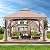 MASTERCANOPY Tool Free Patio Gazebo Screw Free Easy Installation Outdoor Garden Gazebo with Netting Walls (11x11,Khaki)