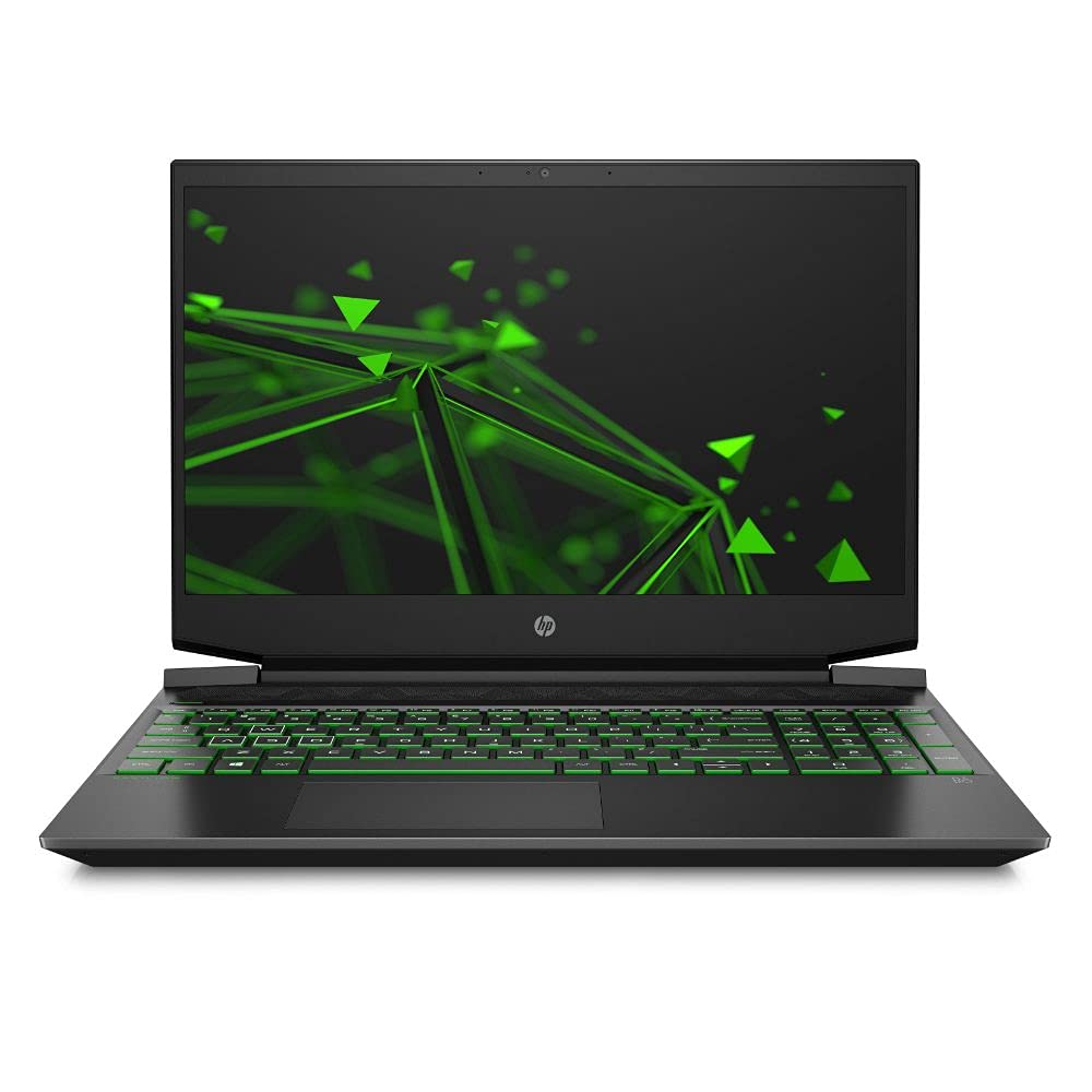HP Pavilion Gaming Laptop 15.6 Inch FHD IPS 144Hz Display, AMD Ryzen 5-5600H, 16GB DDR4 RAM, 512GB SSD, NVIDIA GeForce RTX 3050 4GB, No Operating System, QWERTZ Keyboard, Black/Green