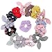 BuySoft 15Pcs Hair Scrunchies Chiffon Flowers Scrunchies Rabbit Ear Scrunchy for Hair Elastic Hair Bands Hair Ties for women or girl Hair Accessories (15 Color)