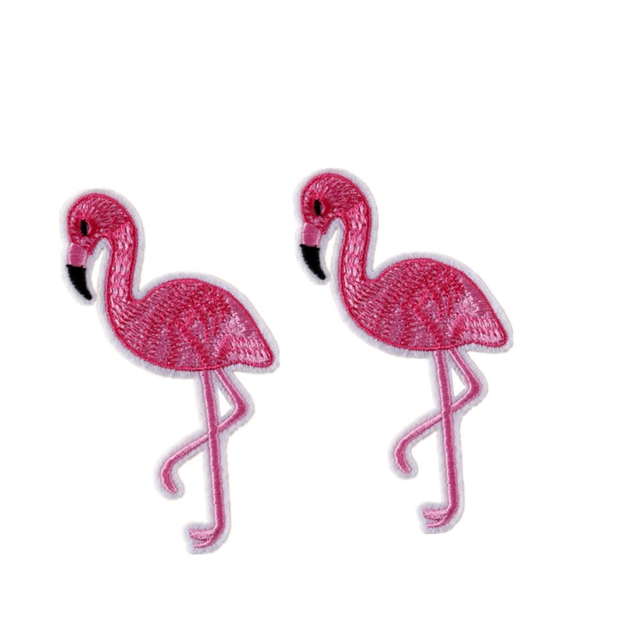 STAHAD 2pcs Backpack Patches Flamingo Iron on Patch Needlecraft Sewing Patches Flamingo Hat Appliques Machine Embroidery Flamingo Embroidered Patches Animal Jacket