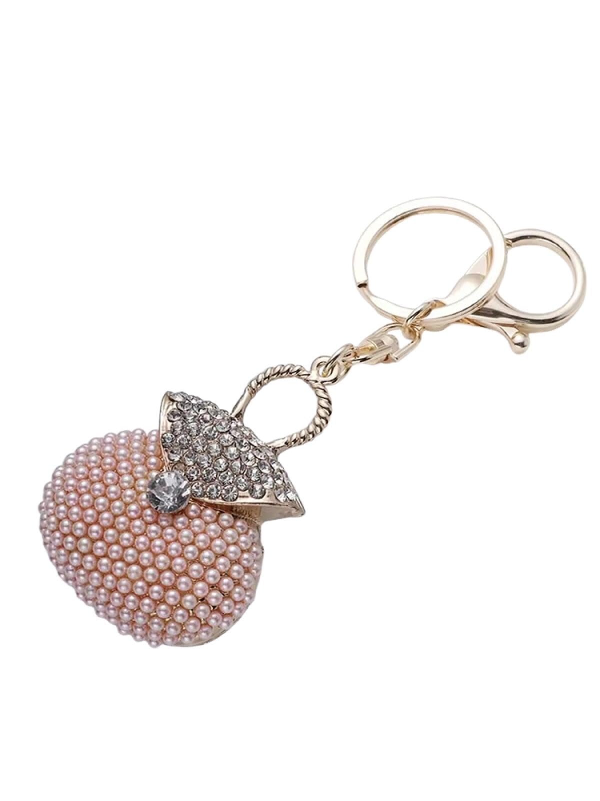 Porte-clés perlé de Corée raffiné, accessoire de mode pour sac à main