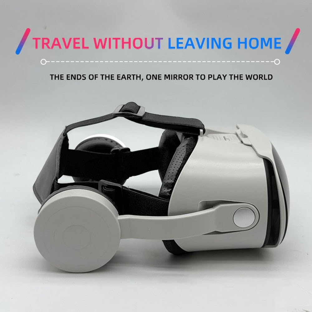 Besttoolifes Auriculares VR para teléfono celular, realidad virtual 3D, auriculares con gafas para iPhone o para Android de 5.5 a 6.7 pulgadas, con controlador, para juegos móviles y películas (negro)
