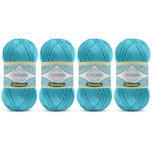 Image of Yarn for Crocheting & Knitting - 4 Skeins (4x383 Yds) (105376 - Aquarium) Crochet Yarn - 100% Microfiber Acrylic Yarn - Knitting Yarn for Craft Projects