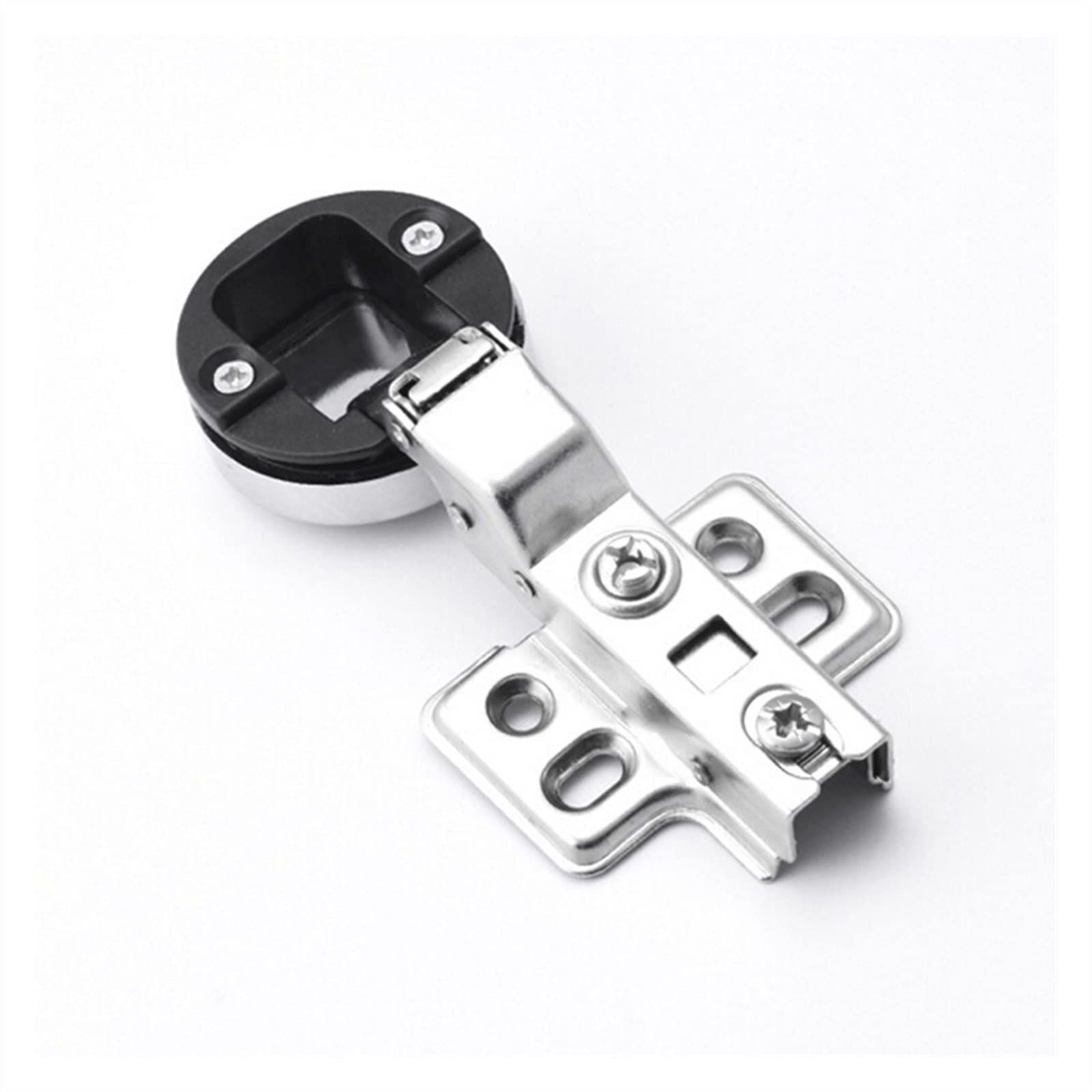 Nvsfzgiyg A Hole Diameter Glass Door Silent Hinge,Diy Wine Cabinet Side Panel Connection Hardware Ccessories Hinges(Middle Bend)