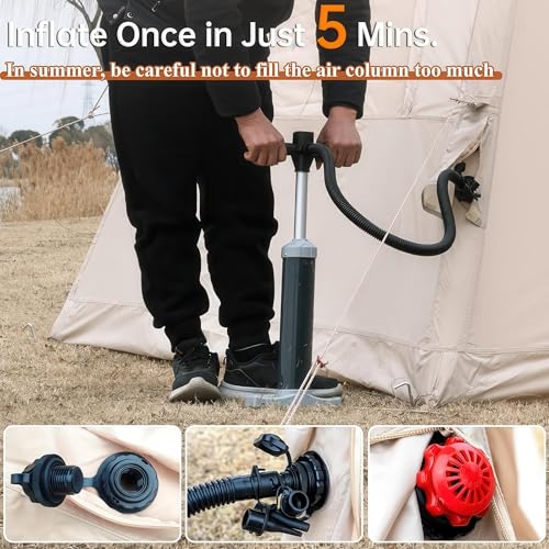 Carpa Inflable Glamping para 4-6 Personas, Impermeable y Fácil Montaje miniatura 3