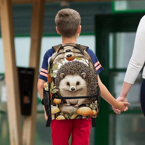 Sac à dos hérisson et trousse multicolore pour étudiants 40cm - 6