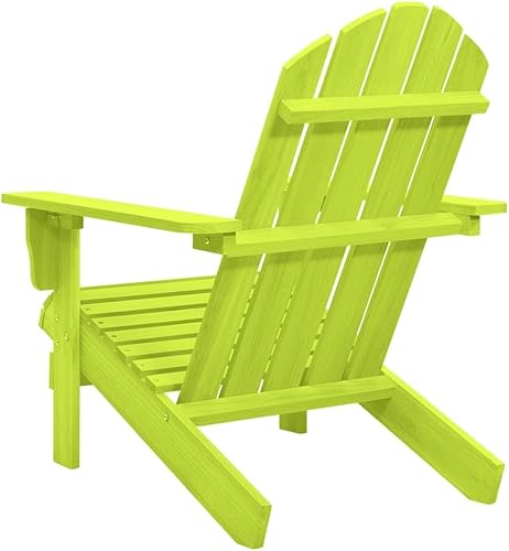 Miniatura 5 de Patio Adirondack Chair, Camping Chair Front Porch Outdoor Outdoor Seating Furniture for Poolside Balcony Beach Garden Solid Fir Wood Green