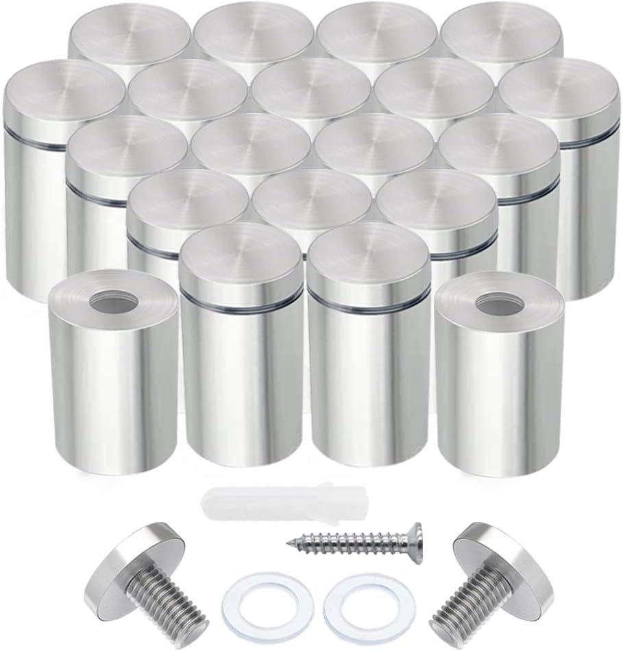 Buy Stainless Steel Standoff Screws, 40Pcs 12 x 1 Inch Wall Standoff