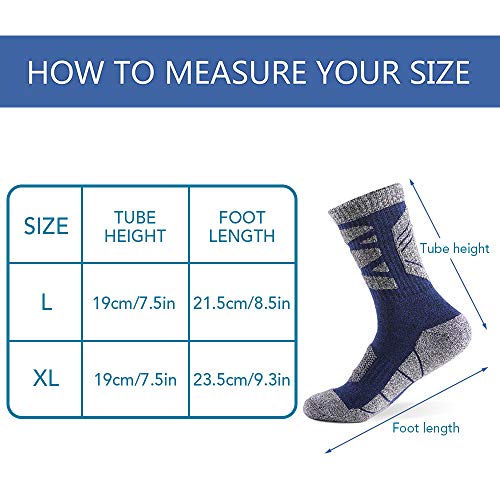 DECDEAL Men's Sports Socks Professional Ski Socks Grosso Knit Winter Athletic Socks Outdoor Fitness