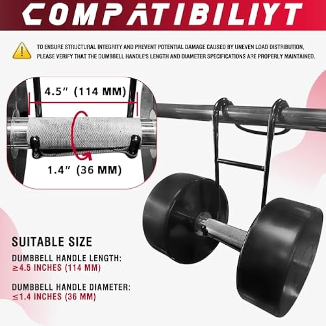 Upgraded 2-Pack Mad Spotter Pro 2.0 Dumbbell Hooks, Dumbbell Spotter Hooks with 250 lbs Load for Bench Press, Chest & Shoulder Workouts with Wrist Straps, Storage Bag,Perfect for Hanging Dumbbells