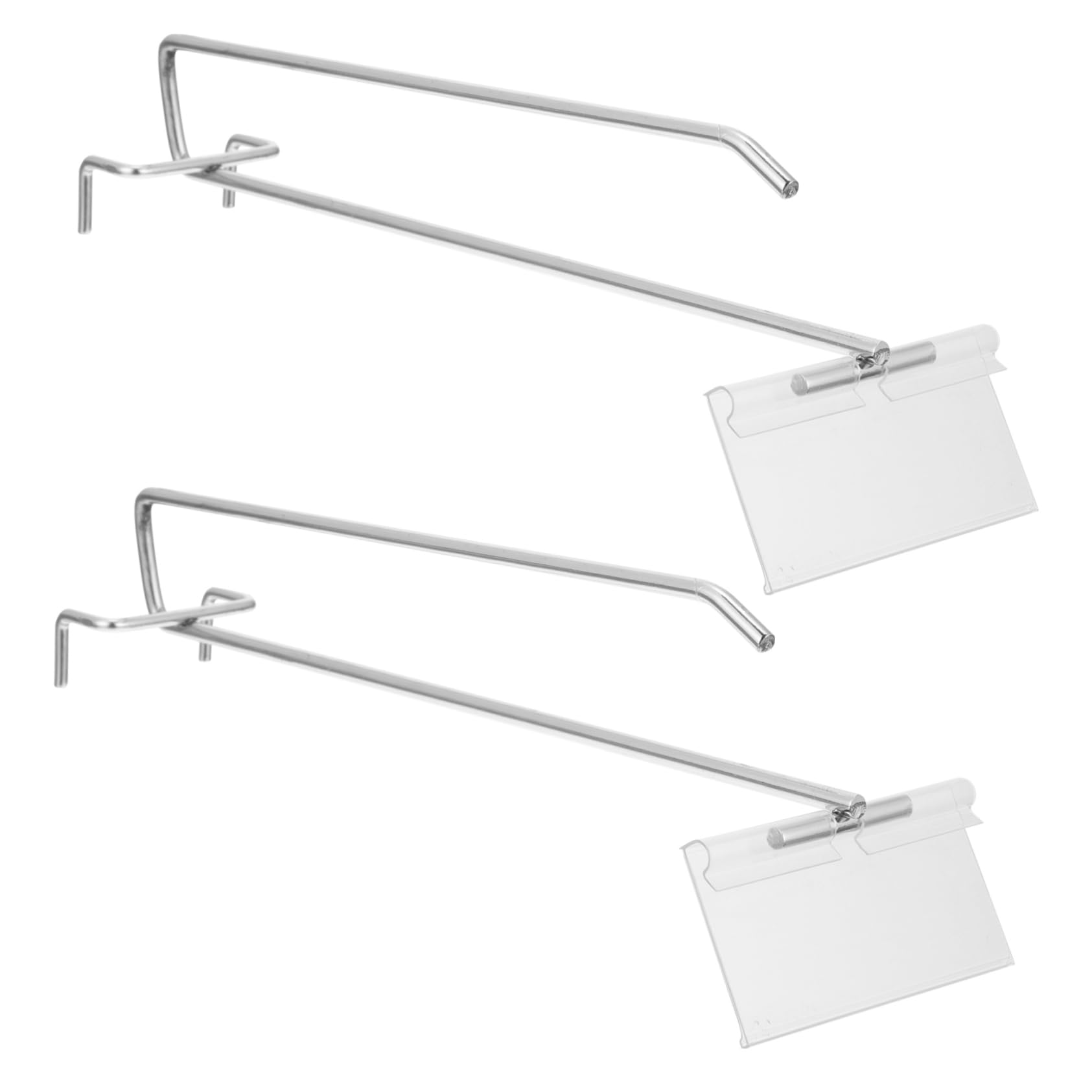PRETYZOOM 2Sets Pegboard Hooks Display Rack Label Hooks for Organizing Supermarket Goods Double Wire Design Easy Installation Sturdy and