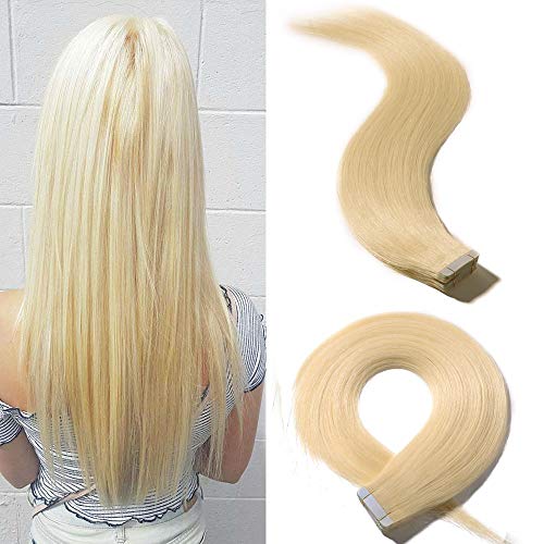 13" Tape in Human Hair Down Straight Skin Weft Double Tape