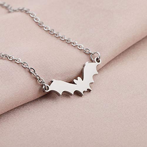 KUIYAI Tiny Bat Charm Necklace Bat Pendant Necklace Vampire Jewelry Halloween Necklace2