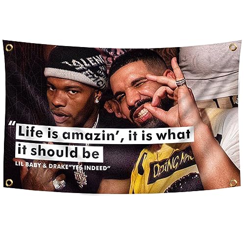 Moor Life Is Amazing Flag Banner It Is What It Should Be Drake Flag 3x5ft/HD printing/Vibrat Color/150D Polyster
