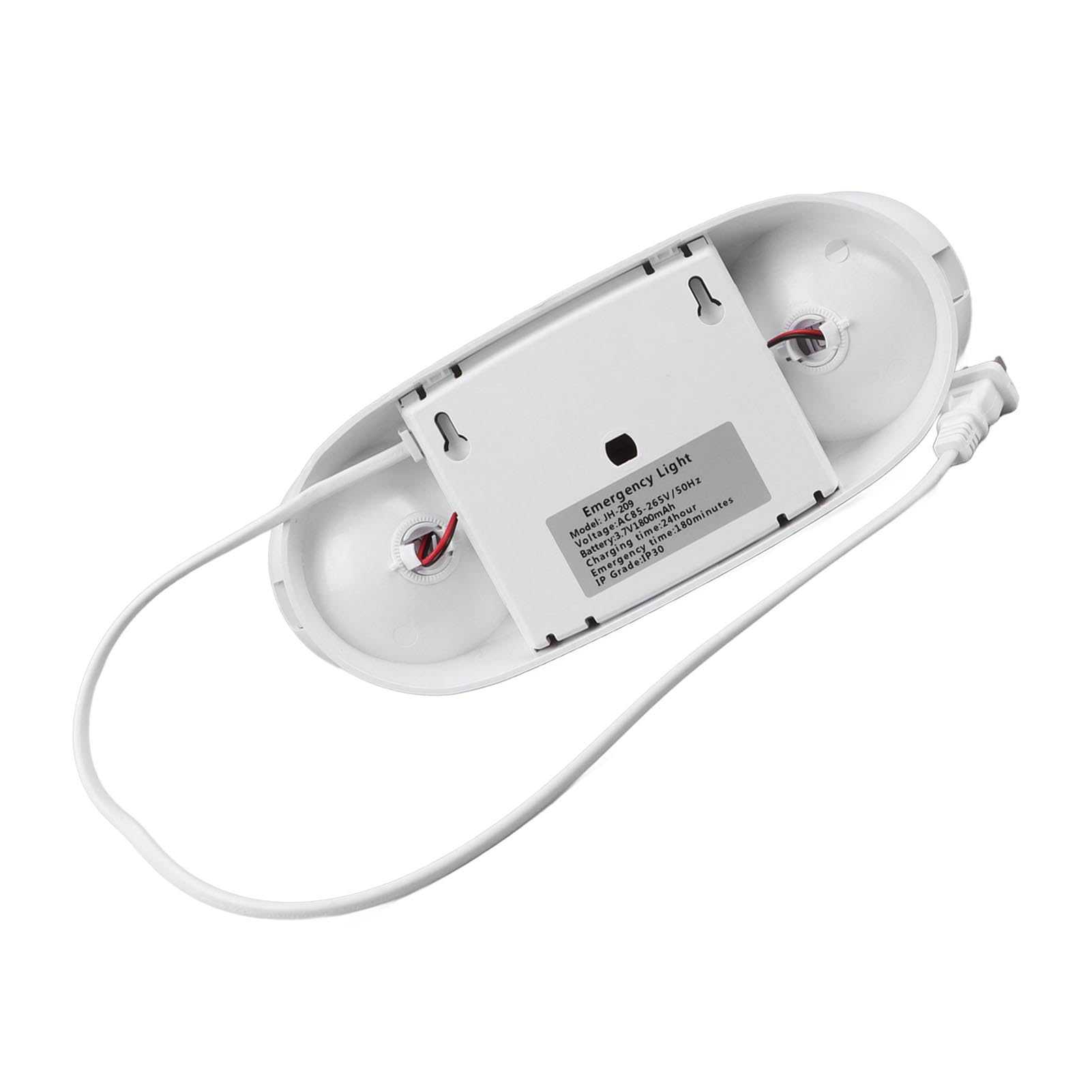 LED Emergency Light with 2 LED Lamps, 1800mAh Battery, Energy Efficient for Ceiling, Wall, and Hang Mount, Wide Voltage Range, ABS Material