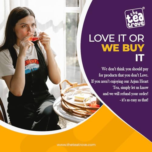 Image of the tea trove Arjun Tea Bags-25 Eco-Friendly Arjuna Tea Bags In Resealable Pouch-Caffeine Free Ayurvedic Tea Blend Of Arjun Ki Chaal And Amla Herbal Tea For Heart And High Bp Pack Of 1,70 Grams