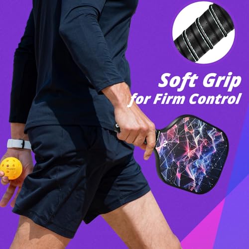 Image of niupipo Pickleball Paddles Set of 2 or 4, USAPA Approved Fiberglass Pickleball Paddle Set with Balls and Bag, Polypropylene Honeycomb Core, Lightweight Pickleball Paddles for Beginners Men Women