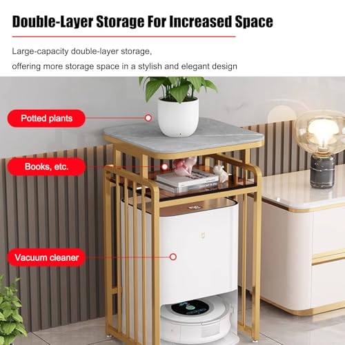 Meuble de rangement sous vide robot et table de chevet peu encombrant