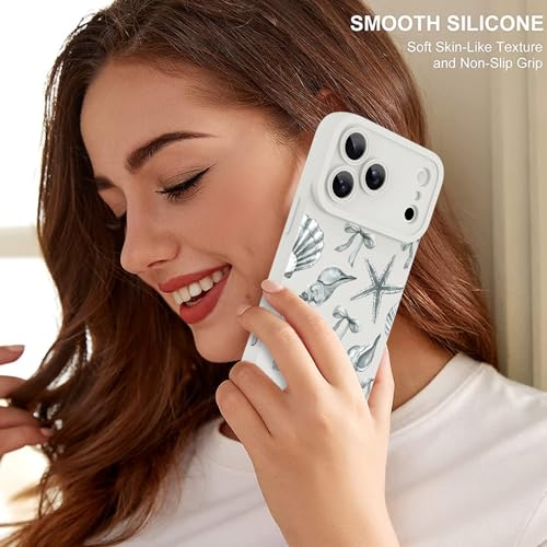 Image of ZIYE for Phone 17 Pro Case White Seashell Bow Pattern