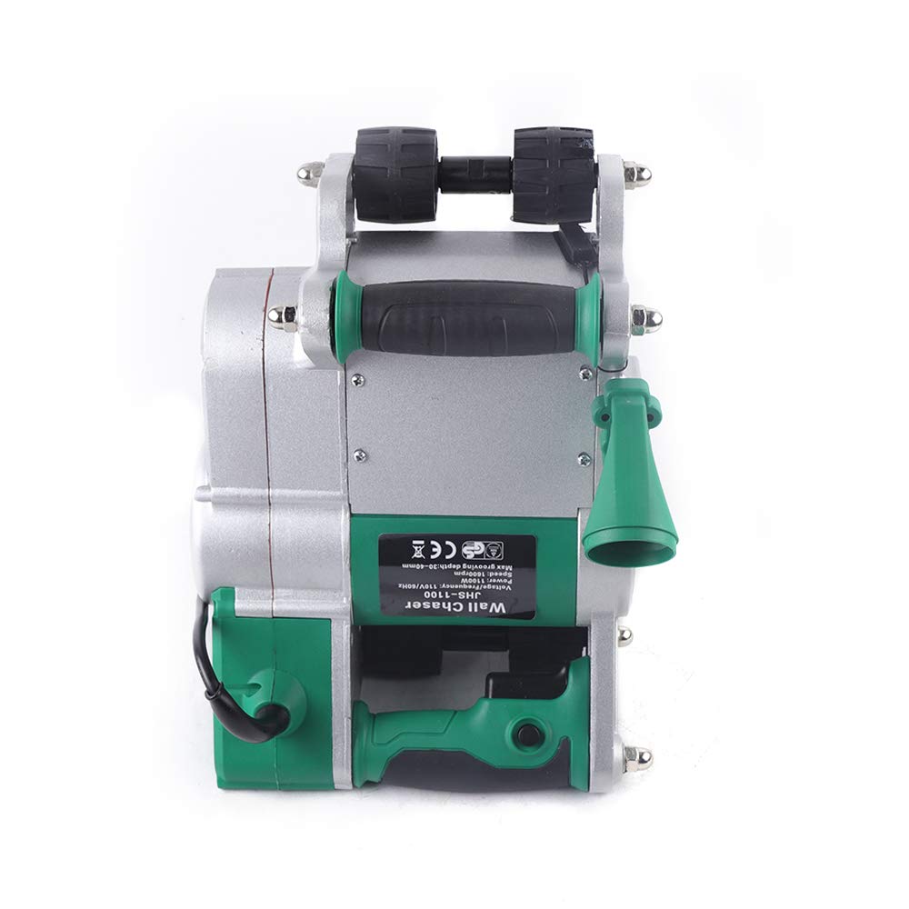 Fresa per scanalature e scanalatrice 1100W, fresa per muratura 2000 giri/min, profondità di lavorazione. Per una breve pausa, spegni semplicemente la luce da parete e fissala al muro