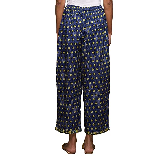 Image of BIBA Women Mid Rise Rayon Straight Palazzo