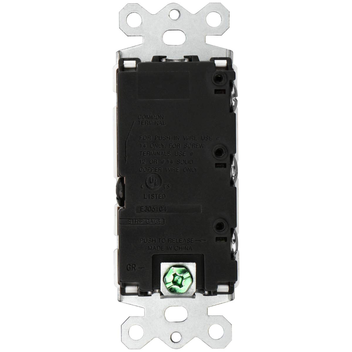 Baomain Triple Three-Function Rocker Switch Commercial Grade 15 Amp 120 Volt UL&CUL White 2 Pack