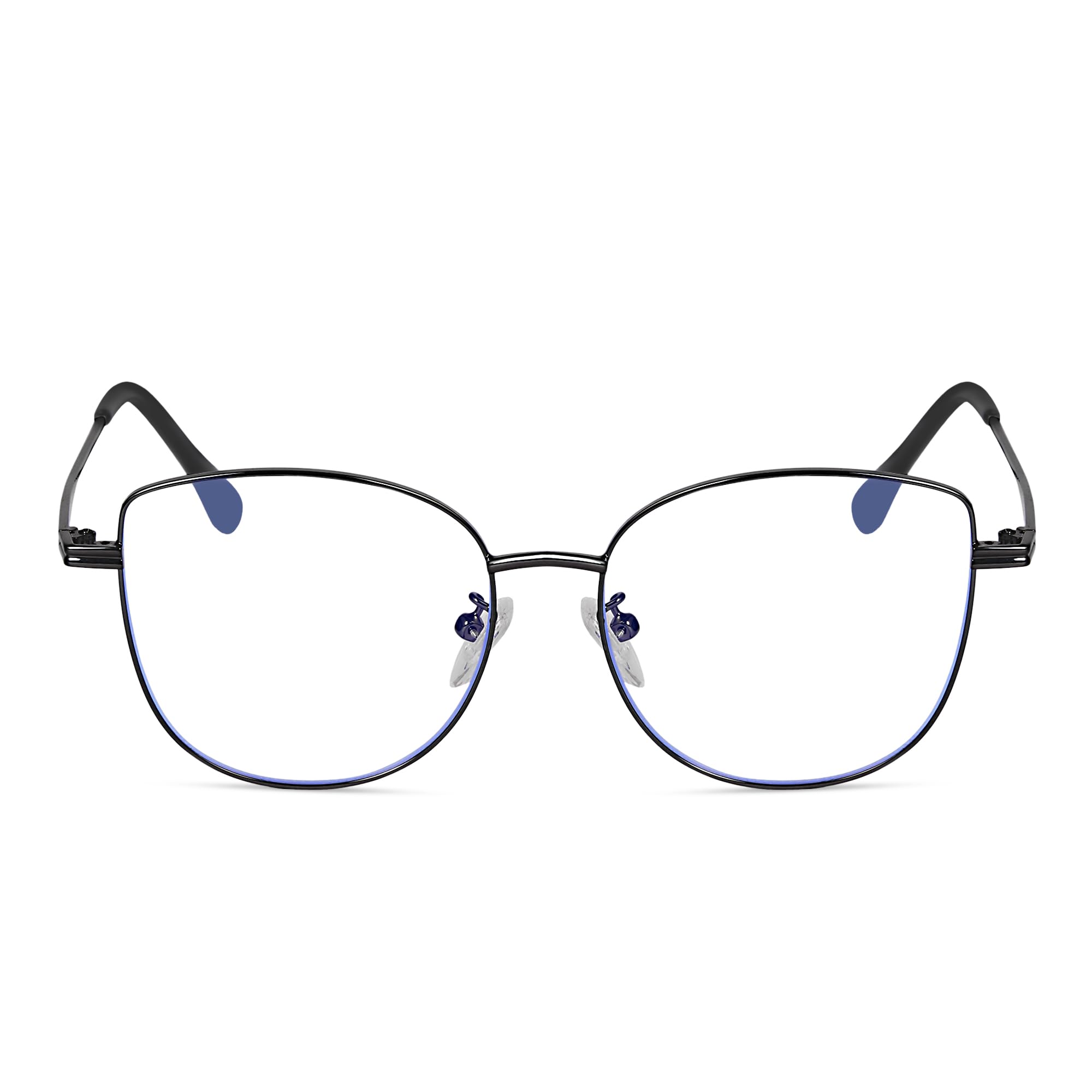 Poshh Eyewear Blue Light Blocking Computer Eyeglasses for Women | Premium Cat Eye Glasses | Anti Glare & UV Protection frames | (Grey)