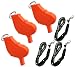 Windstorm World's 2nd Loudest Outdoor, Emergency, Safety, Marine, Police, Underwater, Survival Whistle | Compact & Hand Held | 3pk Bundle + Koala Lanyards, Orange