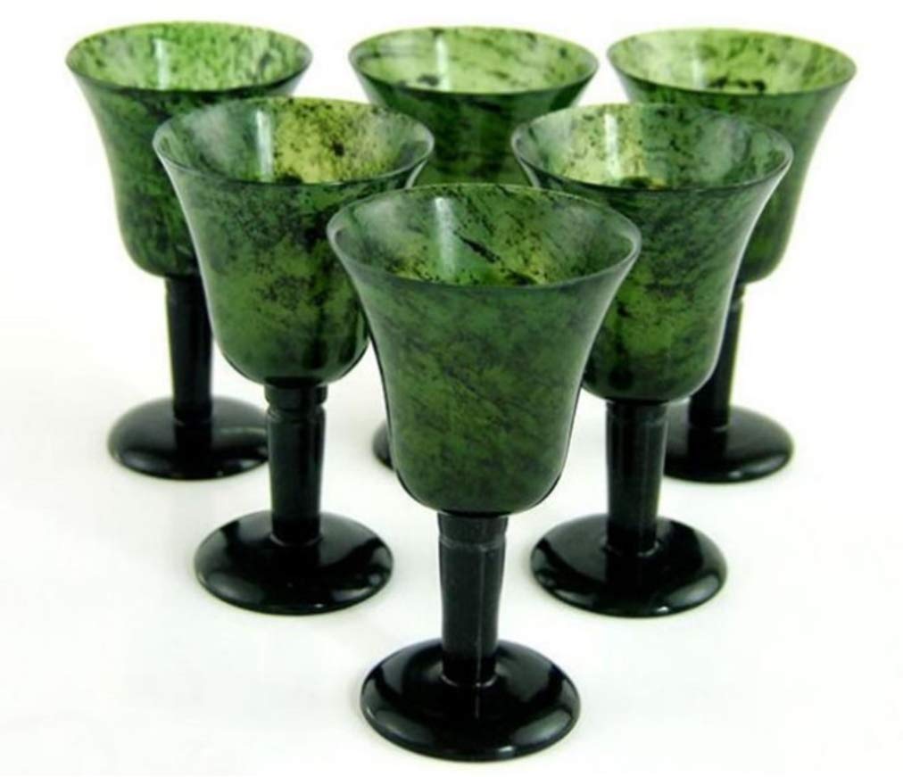 在庫処分セール中❗天然石 レトロ工芸品 酒泉玉石夜光杯酒器中国伝統