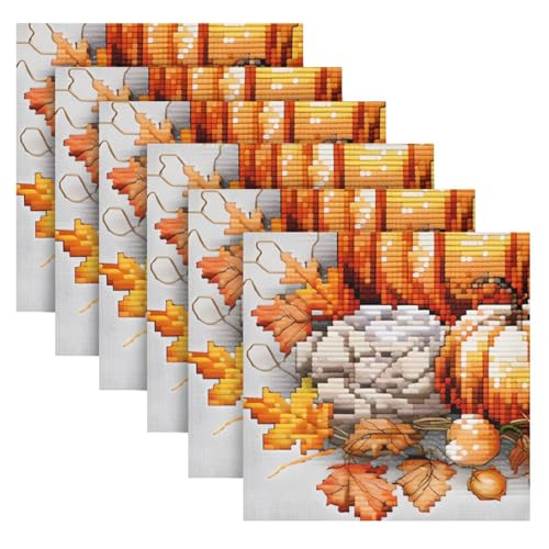 Servilletas de tela multicolor 20x20 in set x6 miniatura 2