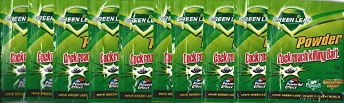Green Leaf polvo anti cucaracha muy potente juego de 10 bolsitas