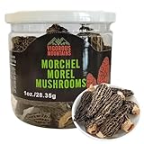 Vigorous Mountains Wild Dried Morel Mushrooms 1 Ounce Morchella Conica 2-4cm Size 1 Oz Sealed Jar Premium Grade AAA