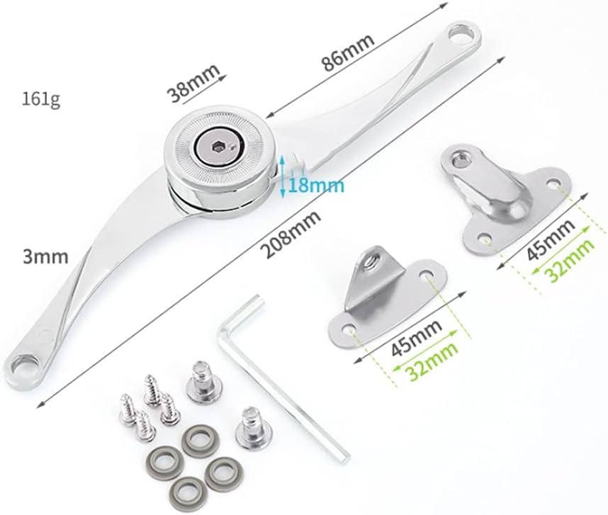 Random Stop Hinges, Zinc Alloy Support Rods for Kitchen Cabinets, Flat, Telescopic