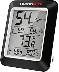 Termômetro e Higrômetro TP50W Monitor Temperatura e Umidade, Alta Precisão, Ideal para Casa, Escritório, Estufa e Outras Aplicações