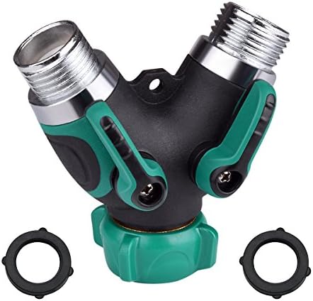 Ducking Garden 2 Way Hose Connector, Y Hose Splitter/Hose Diverter with 3/4 Connector and Sturdy Construction for Garden and Home Life/Faucet Splitter/Mister Landscaper