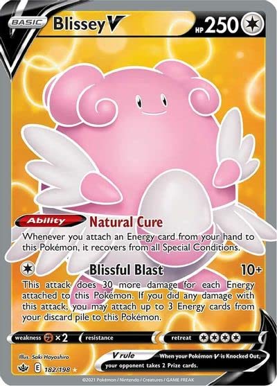 Blissey V - 182/198 - Full Art Ultra Rare - Sword & Shield - Chilling Reign