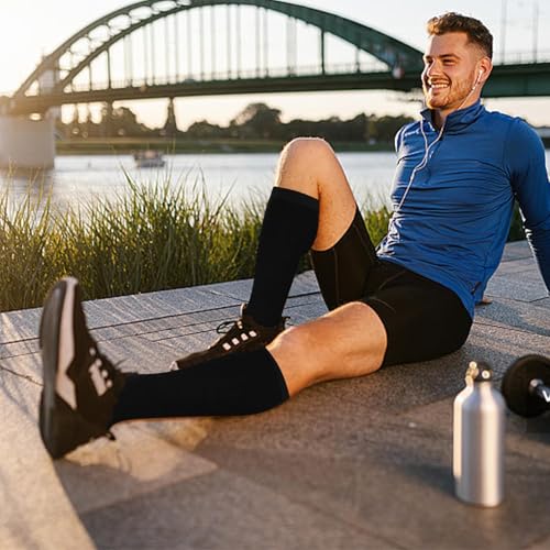 Open Toe Compression Socks 15-20 mmHg for Women and Men Knee High Toeless Circulation Compression Stockings3