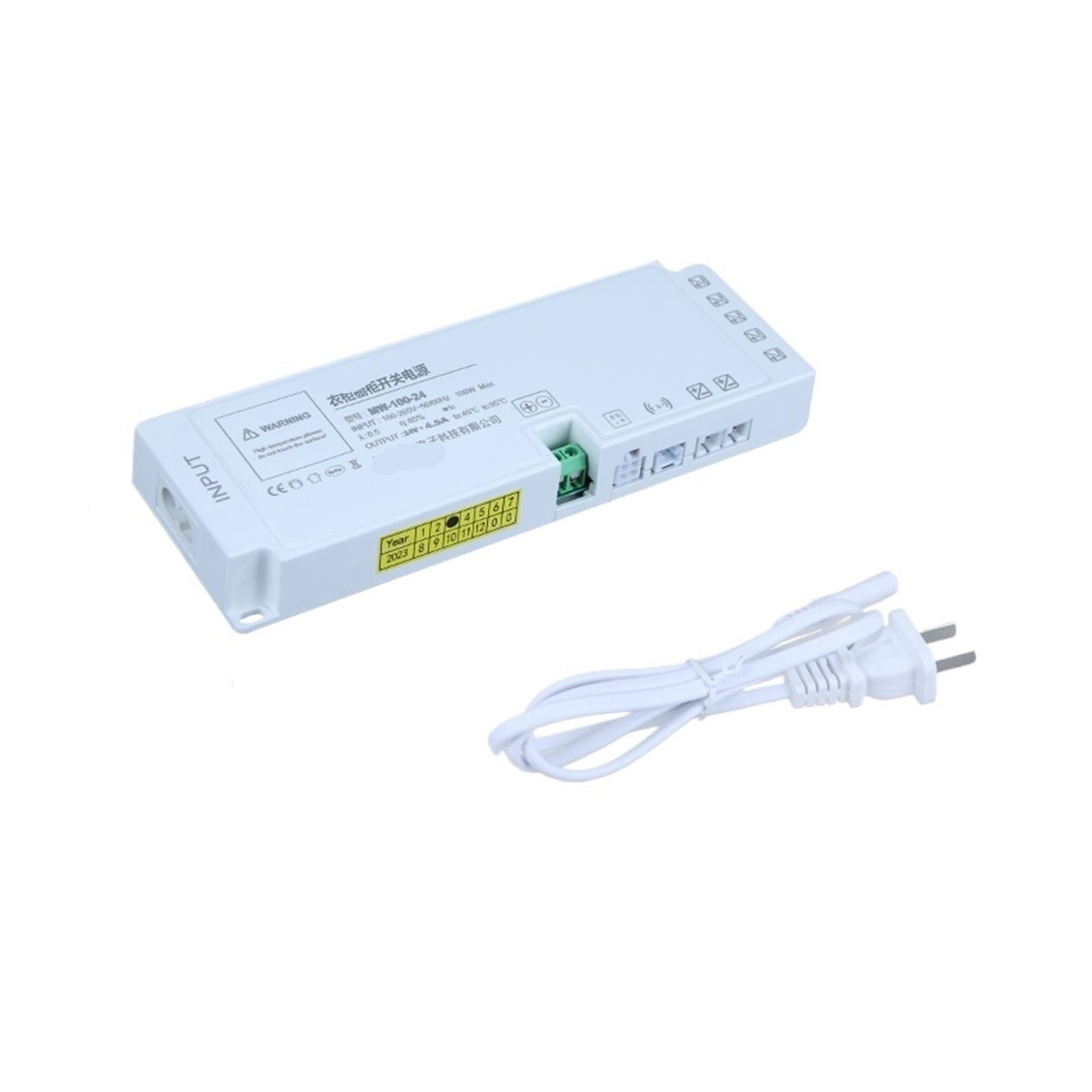 PWANUIGTE Cabinet Light Power Supply 24v with Wine Induction Control Interface 12V Wardrobe Transformer(24V 100W)