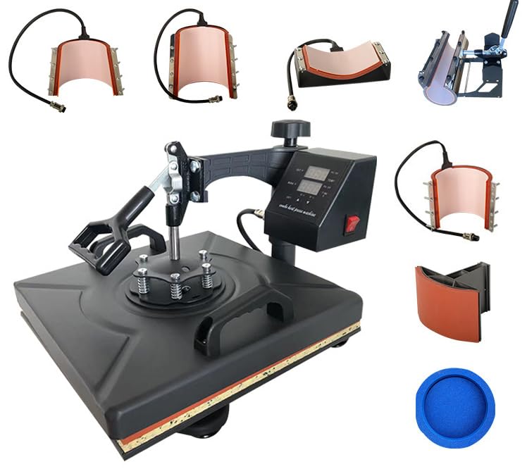 Amazon | 熱転写プレス機 ヒートプレス機 5in1 38cm*38cm大表面 ヒート