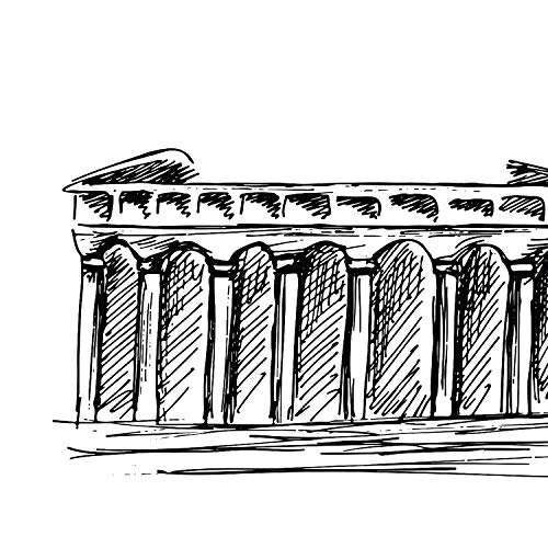 Nacnic Poster Athens - Acropolis. Sheets with monuments of cities. A3 size - Image 2