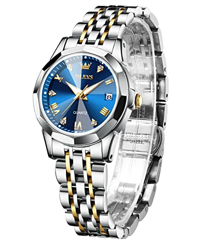 OLEVS Ŏv fB[X  NH[c fB[X rv lC h _Ch t ₷  zCg Mtg ladies watch (u[)