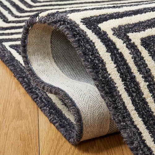 Image of Hand Tufted Wool Carpets Anti Shedding Rug Modern Carpets for Living Room Size 8x10 Feet
