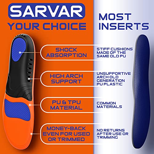 Arch Support Insoles For Men And Women Shoe Inserts - Orthotic Inserts - Orthotic Insoles High Arch For Arch Pain - Work Boot Shoe Insole - Heavy Duty Support Pain Relief (Size M) #TOP2