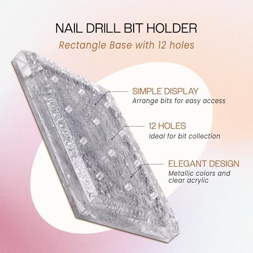 Soporte Rectangular Transparente para Brocas de Uñas miniatura 2