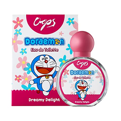 Image of Oops Doraemon Eau De Toilette - Dreamy Delight, 50ml & Hand Sanitizer Bag Tag, Long Lasting Floral & Fruity Fragrance Perfume, Keychain Type Silicone Case With 30ml Sanitizer, Gift For Girls & Boys
