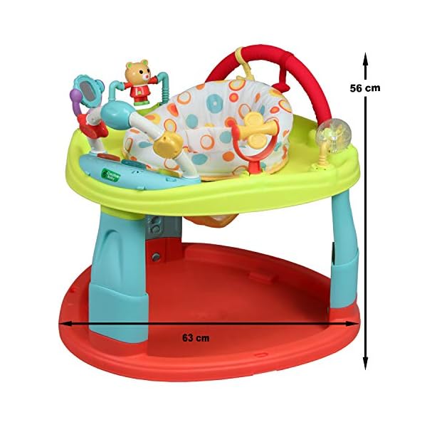 Aktivitäts- und Krabbel-Basis für Babys, Sitz um 360 ° drehbar, verschiedene Positionen, 6 Spiele, CA0, mehrfarbig – Bild 6