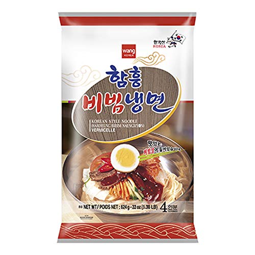 Wang Brand Cold Buckwheat Noodle with Hot Sauce (Hamheung Bibim Naengmyeon) 4 Servings 624g